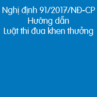 Nghị định 91/2017/NĐ-CP hướng dẫn Luật thi đua, khen thưởng