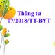 Thông tư 07/2018/TT-BYT