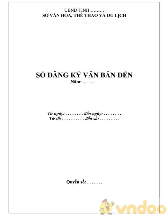 Sổ văn bản đến