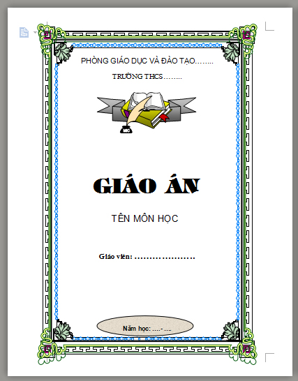 Tải mẫu giáo án THCS