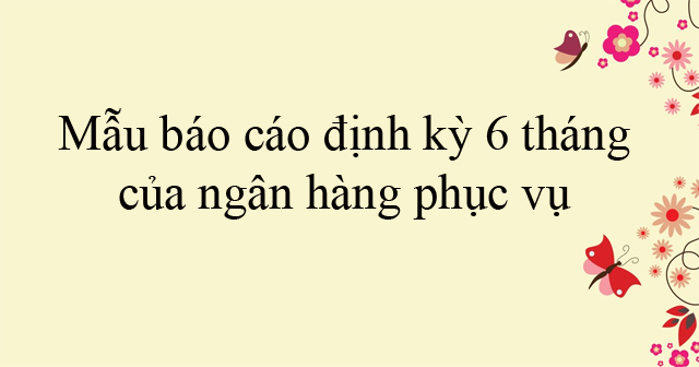 Mẫu báo cáo định kỳ 6 tháng của ngân hàng phục vụ - HoaTieu.vn