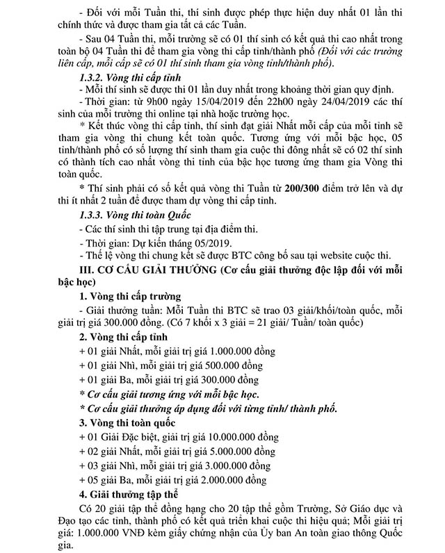 Giao thông học đường 2019