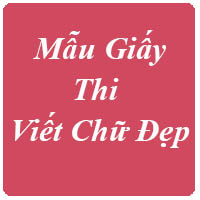 Mẫu giấy hoa thi viết chữ đẹp (30 mẫu)