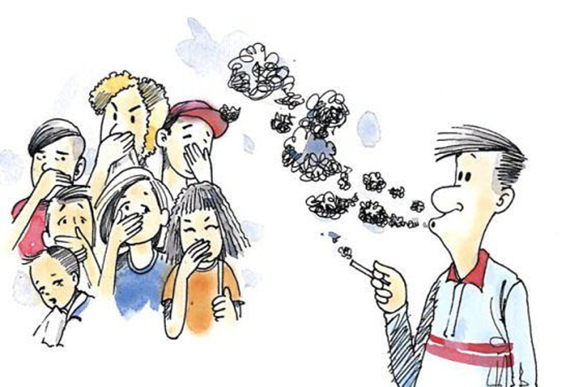 Tranh tuyên truyền tác hại của việc hút thuốc