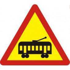 Biển báo giao nhau với đường tàu điện W211b