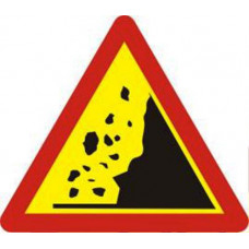 Biển báo đá lở bên phải W228a