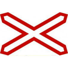 Biển báo nơi 01 đường sắt giao vuông góc với đường bộ W242a