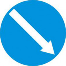 Biển báo hướng phải đi vòng chướng ngại vật