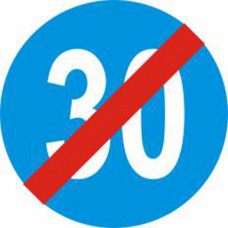 Biển báo hết hạn chế tốc độ tối thiểu