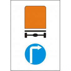 Biển báo hướng đi phải cho các xe chở hàng nguy hiểm