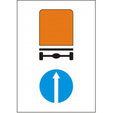 Biển báo hướng đi thẳng cho các xe chở hàng nguy hiểm