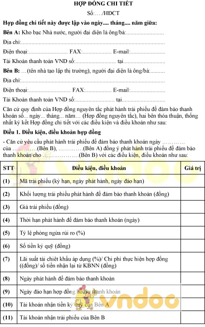 Mẫu hợp đồng chi tiết