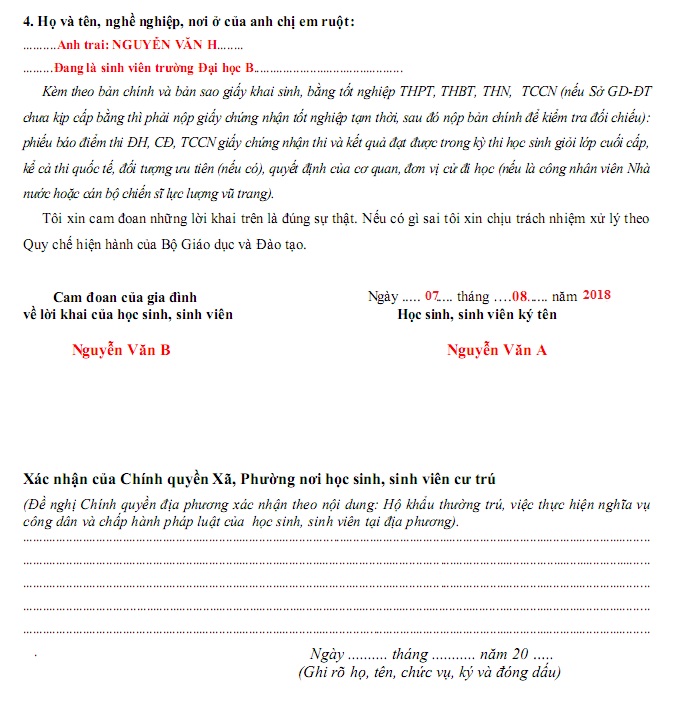 Thủ tục nhập học Đại học, Cao đẳng, Trung cấp 2019