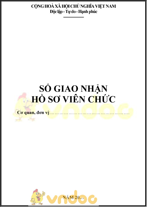 Sổ giao nhận hồ sơ viên chức