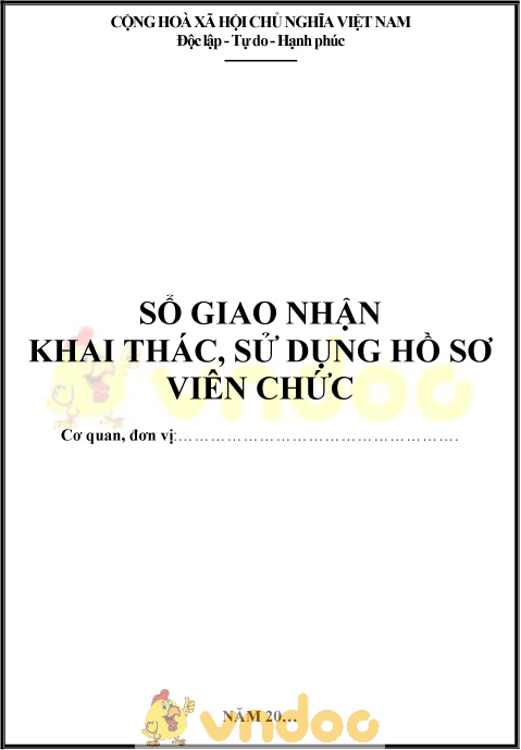 Mẫu sổ theo dõi khai thác, sử dụng hồ sơ viên chức