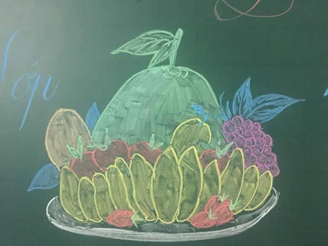 Mẫu trang trí bảng phấn