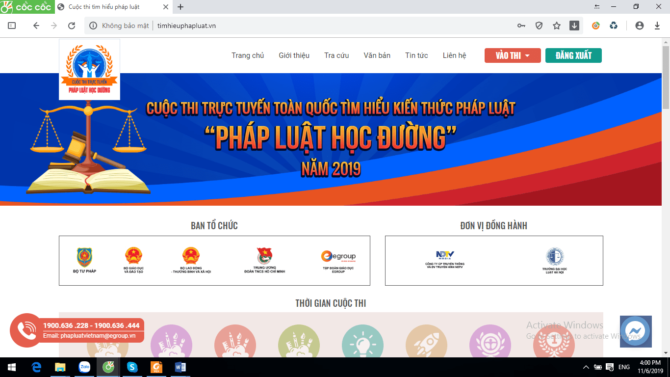 Thi Pháp luật học đường 2019