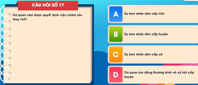 Đáp án tìm hiểu luật trẻ em trực tuyến bảng B