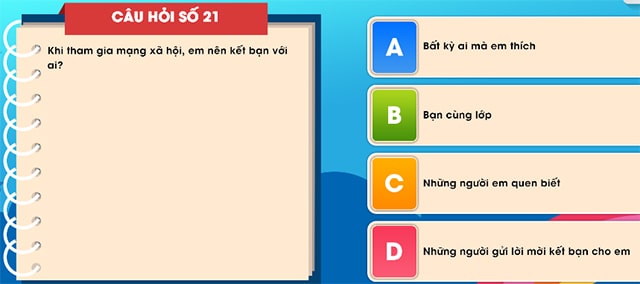 Đáp án tìm hiểu luật trẻ em trực tuyến bảng B