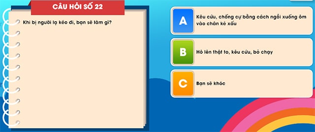 Đáp án tìm hiểu luật trẻ em trực tuyến bảng B