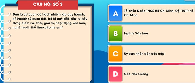 Đáp án tìm hiểu luật trẻ em trực tuyến bảng B