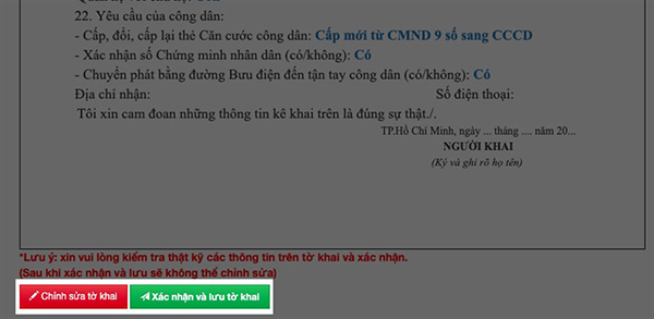 Làm căn cước online