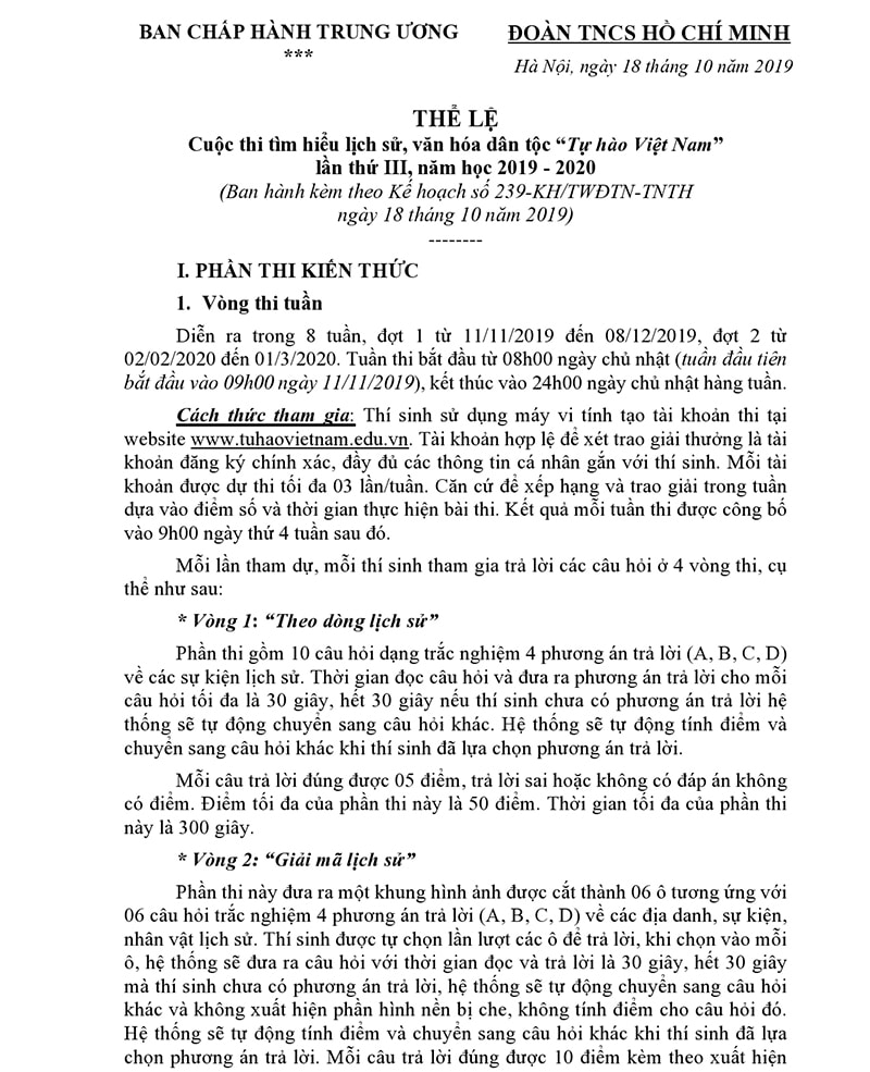 Cuộc thi Tự hào Việt nam 2019