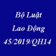 Bộ luật Lao động 2019 số 45/2019/QH14