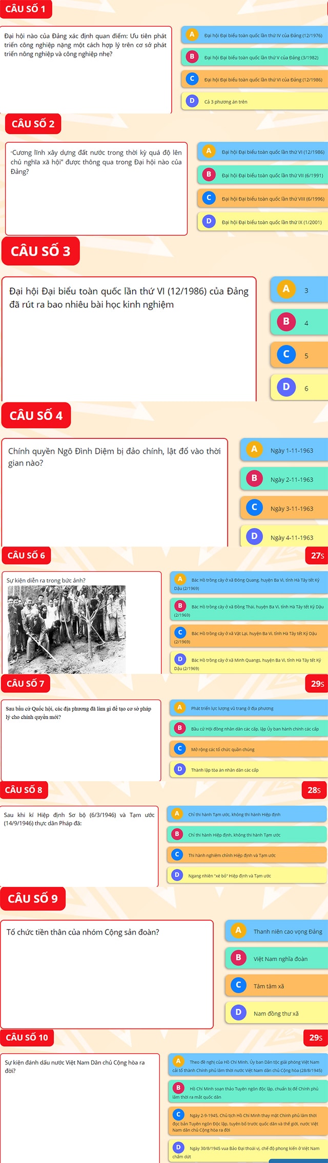 Đáp án thi tìm hiểu về Đảng cộng sản Việt Nam