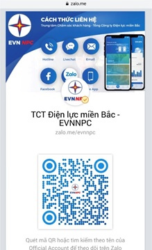 Tra cứu thông tin tiền điện trên Zalo