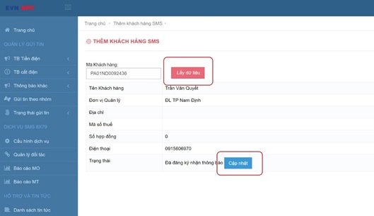 Tra cứu thông tin tiền điện trên Zalo