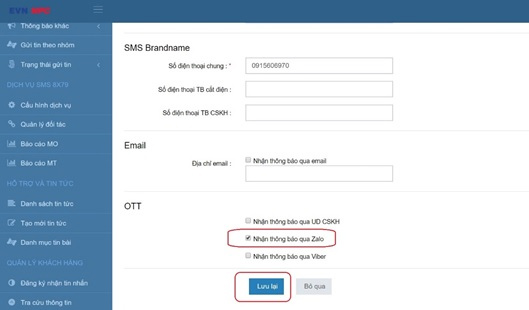 Tra cứu thông tin tiền điện trên Zalo