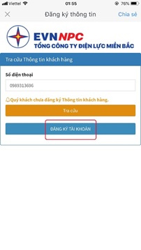 Tra cứu thông tin tiền điện trên Zalo