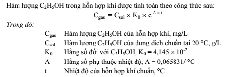 hiệu chuẩn nồng độ cồn