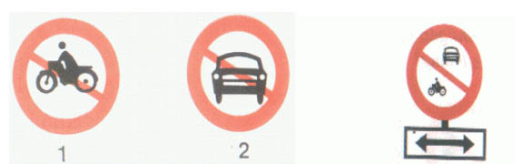 Biển cấm mô tô 