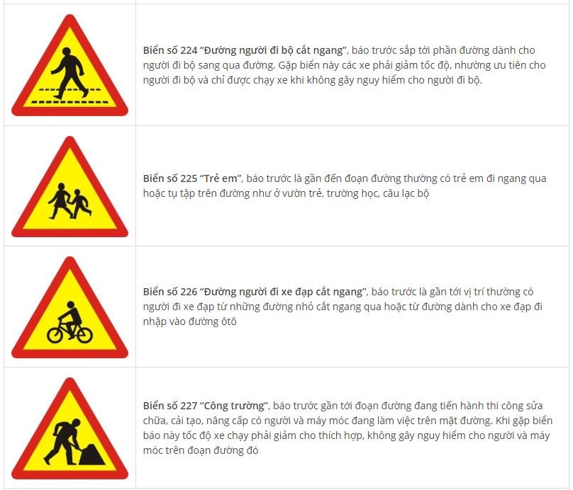 Toàn bộ biển báo nguy hiểm và ý nghĩa: Nhớ sẽ không sợ rủi rosdg
