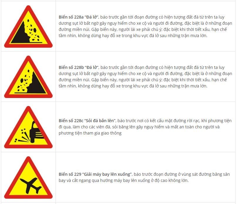 Toàn bộ biển báo nguy hiểm và ý nghĩa: Nhớ sẽ không sợ rủi roưet