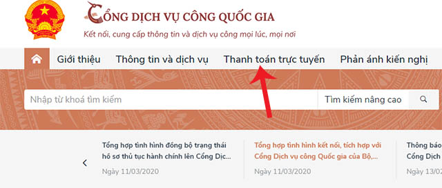 Nộp phạt trực tuyến