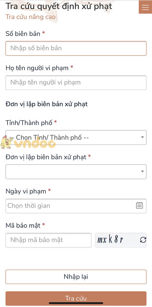Nộp phạt vi phạm giao thông