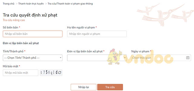 Nộp phạt giao thông trực tuyến