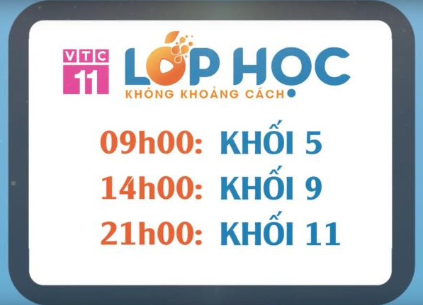 Cách xem VTC trực tuyến học online khối lớp 5, 9, 11