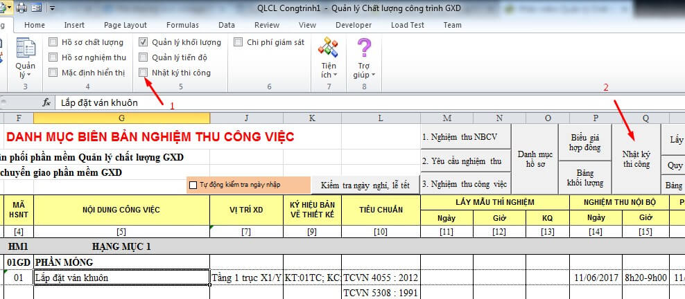 Hướng dẫn ghi nhật ký thi công