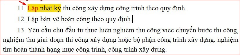 Cách lập nhật ký thi công