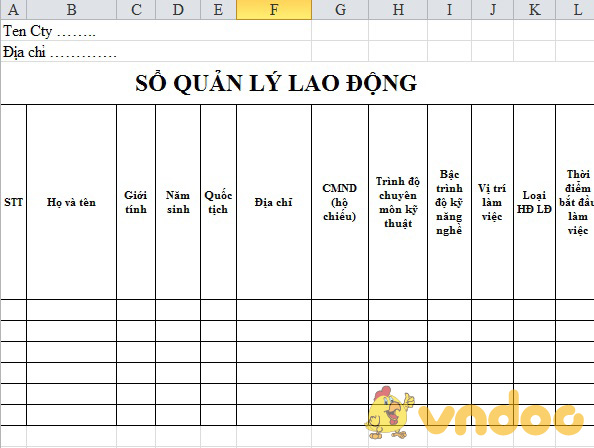 Sổ quản lý lao động