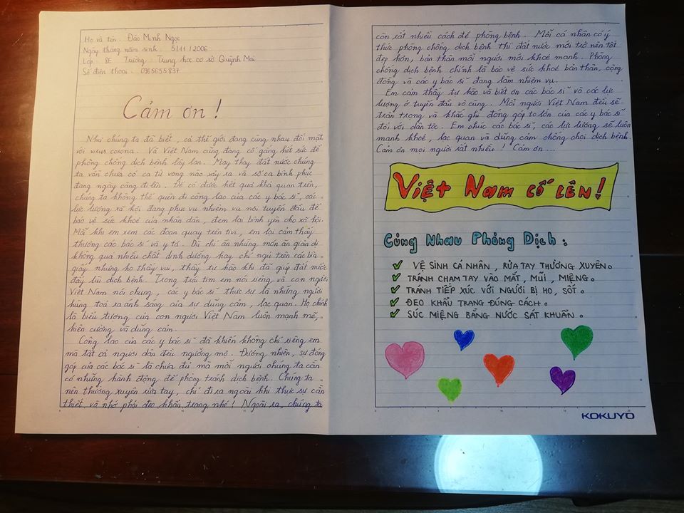 Cuộc thi viết chữ đẹp 'nét chữ từ trái tim”