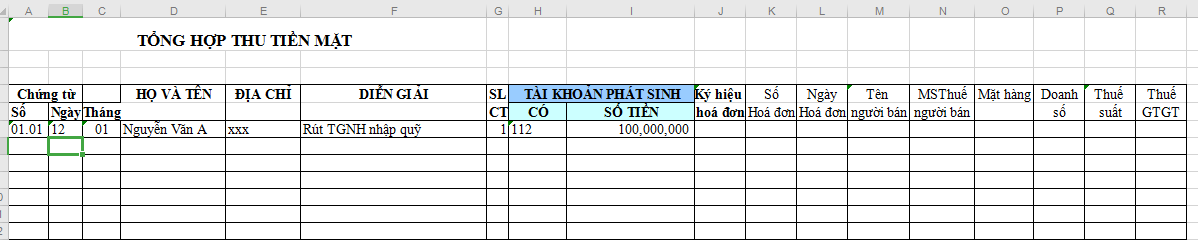 Mẫu Excel quản lý tài chính thu chi