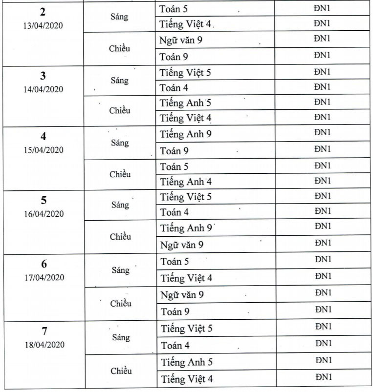 Chương trình học trên truyền hình của Đồng Nai