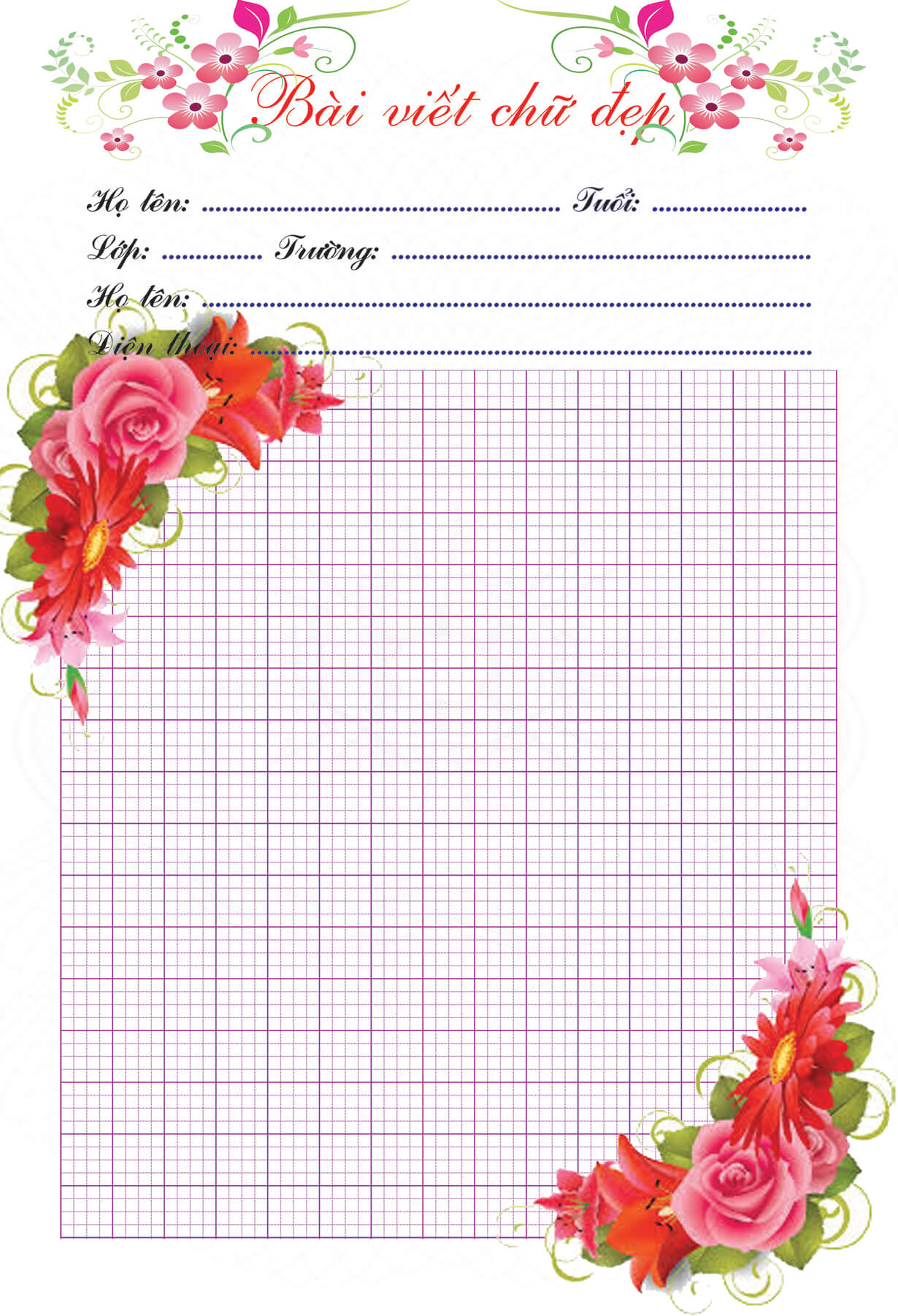 Mẫu giấy viết