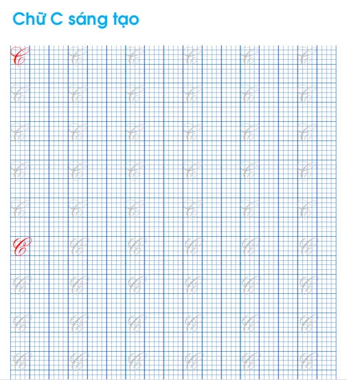 Mẫu chữ hoa sáng tạo