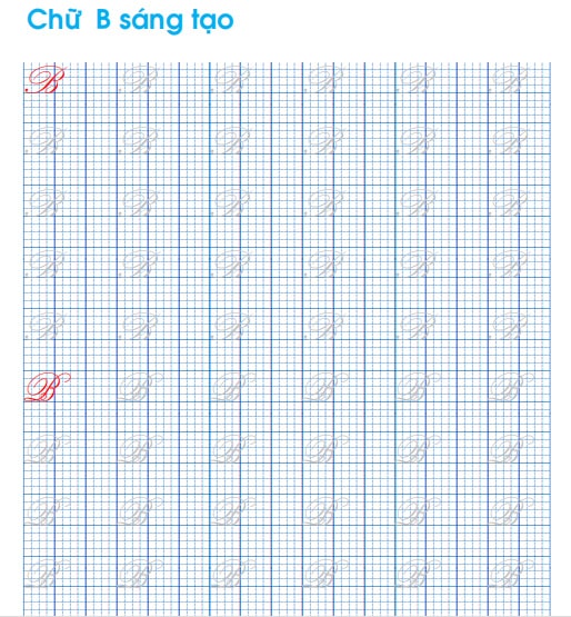 Mẫu chữ hoa sáng tạo